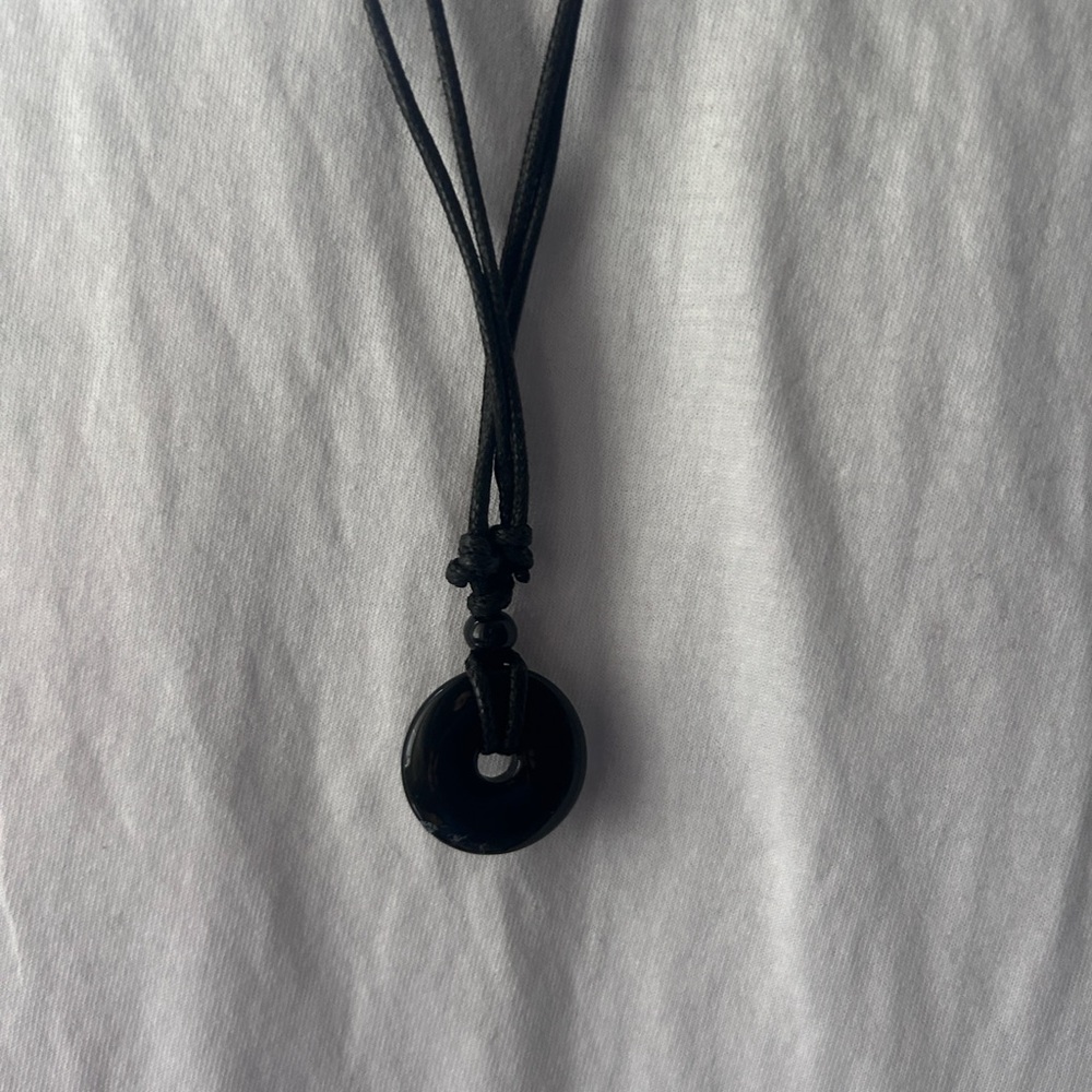 Black Pendant Necklace